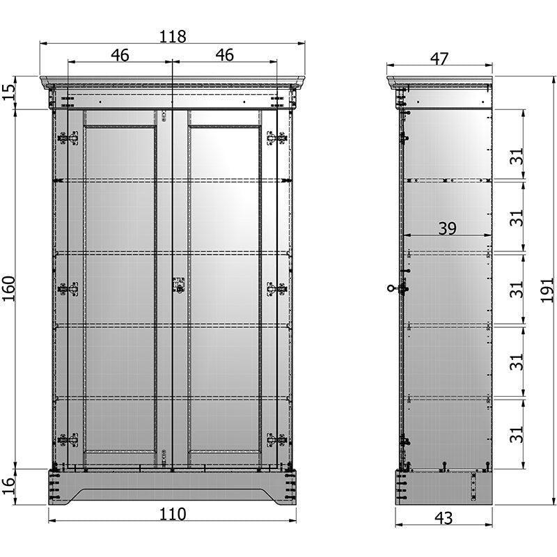 Isabel Pine Wood Cabinet - WOO .Design