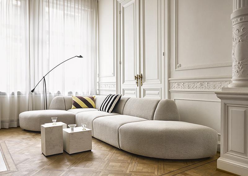 Jax Snake Light Grey Couch - Element Right Corner - WOO .Design