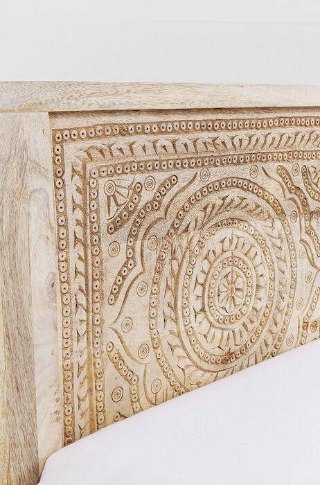 Puro High Natural Mango Wood Bed