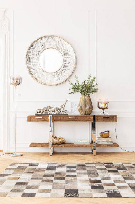 Cosmo Grey Leather Carpet