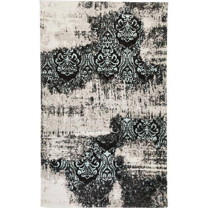Kelim Ornament Turquoise Cotton Carpet