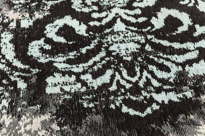 Kelim Ornament Turquoise Cotton Carpet