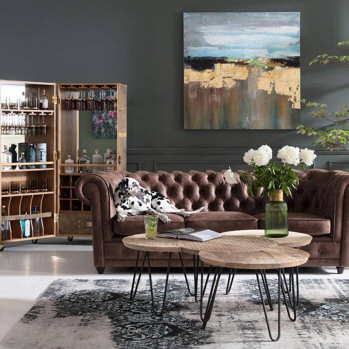 Kelim Ornament Turquoise Cotton Carpet