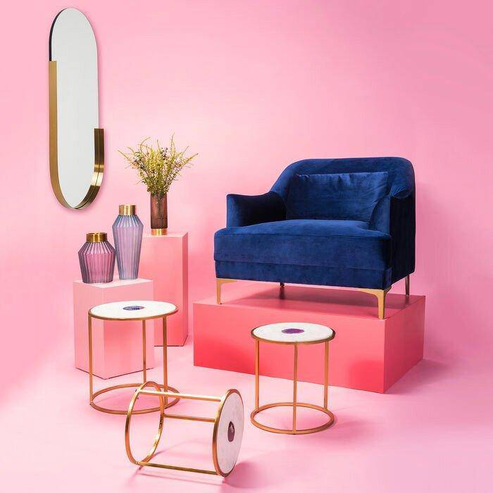 Hipster Brass Mirror