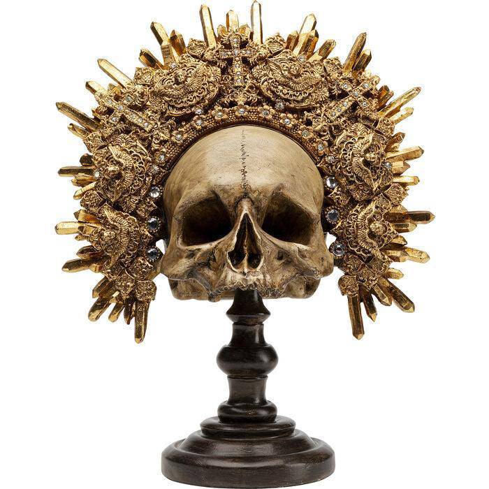 King Skull Gold Deco Object