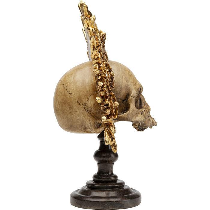 King Skull Gold Deco Object