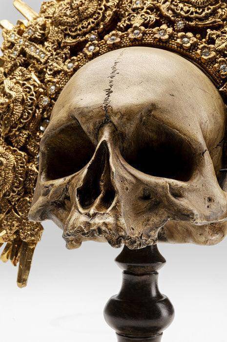 King Skull Gold Deco Object