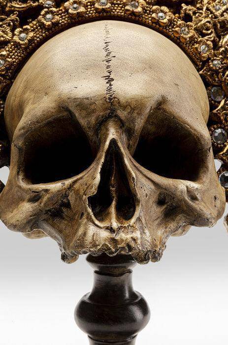 King Skull Gold Deco Object