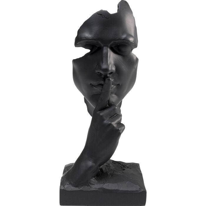 Quiet Face Black Deco Object