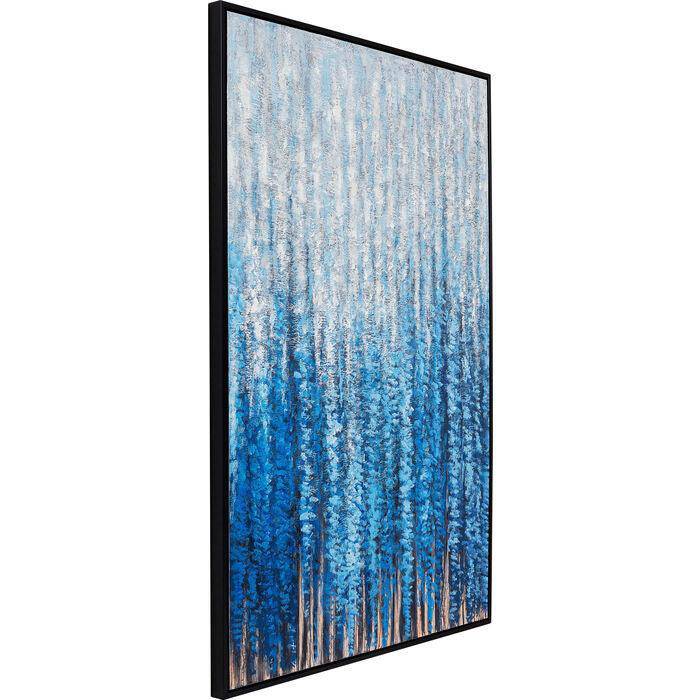 Rain Shower Blue Framed Picture