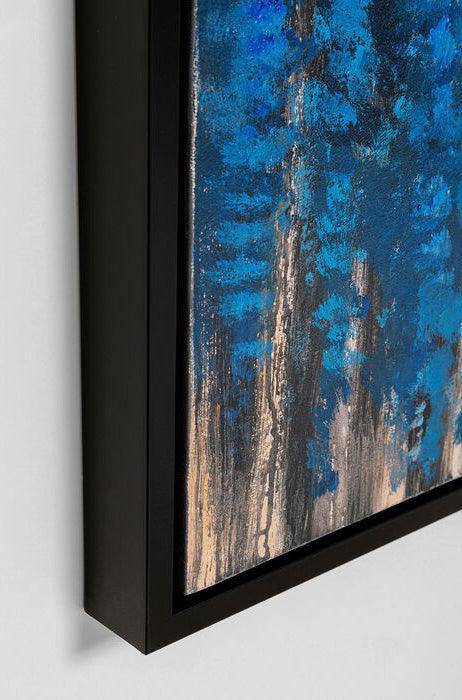 Rain Shower Blue Framed Picture