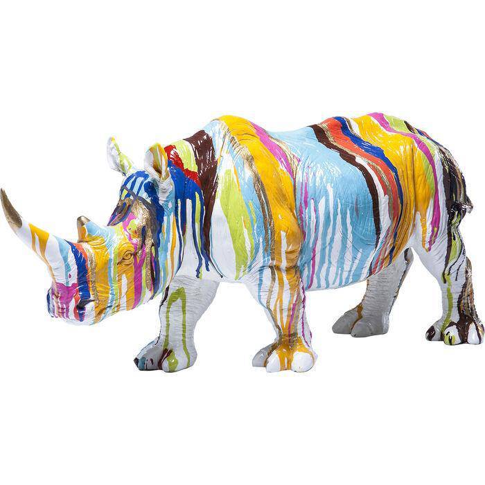 Rhino Multicolour Deco Figurine