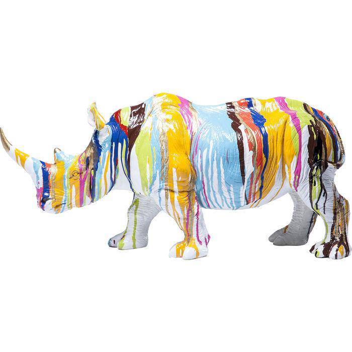 Rhino Multicolour Deco Figurine