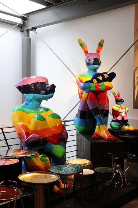 Sitting Rabbit Rainbow 80 Deco Figurine
