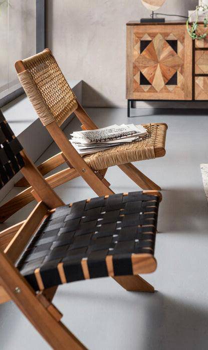 Ipanema Black Folding Chair (2/Set)