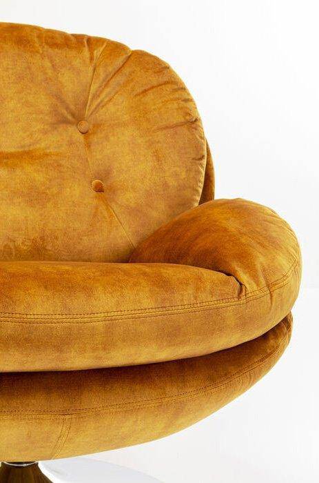 Cosy Velvet Lounge Swivel Armchair