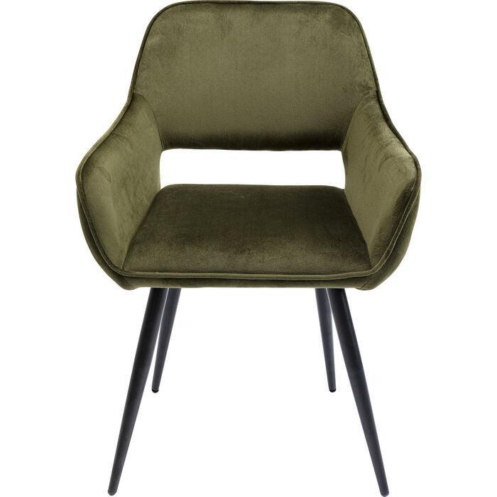 San Francisco Velvet Chair with Armrest