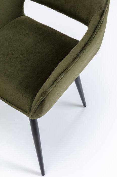 San Francisco Velvet Chair with Armrest
