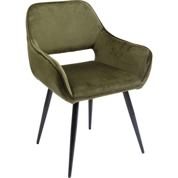 San Francisco Velvet Chair with Armrest