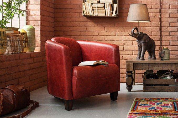 Cigar Leather Lounge Armchair