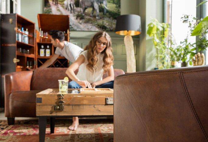 Cigar Leather Lounge Armchair