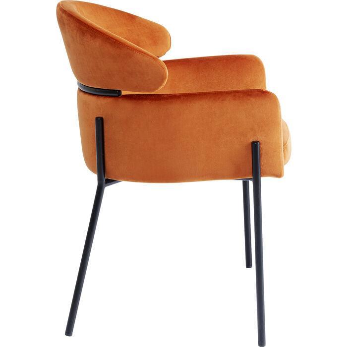 Alexia Velvet Chair with Armrest