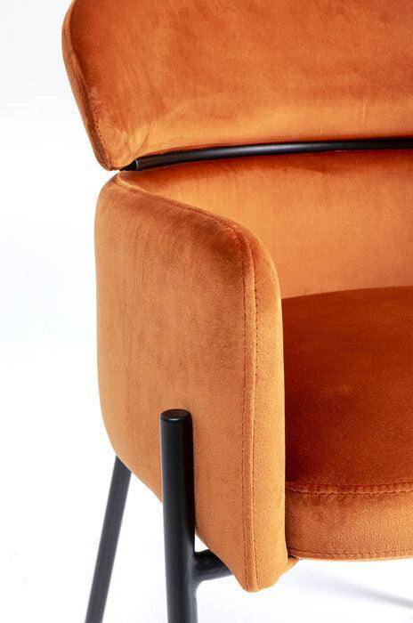Alexia Velvet Chair with Armrest
