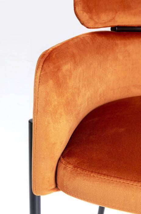 Alexia Velvet Chair with Armrest