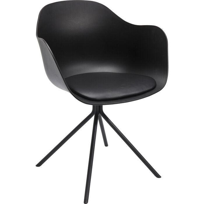 Bel Air Black Chair with Armrest