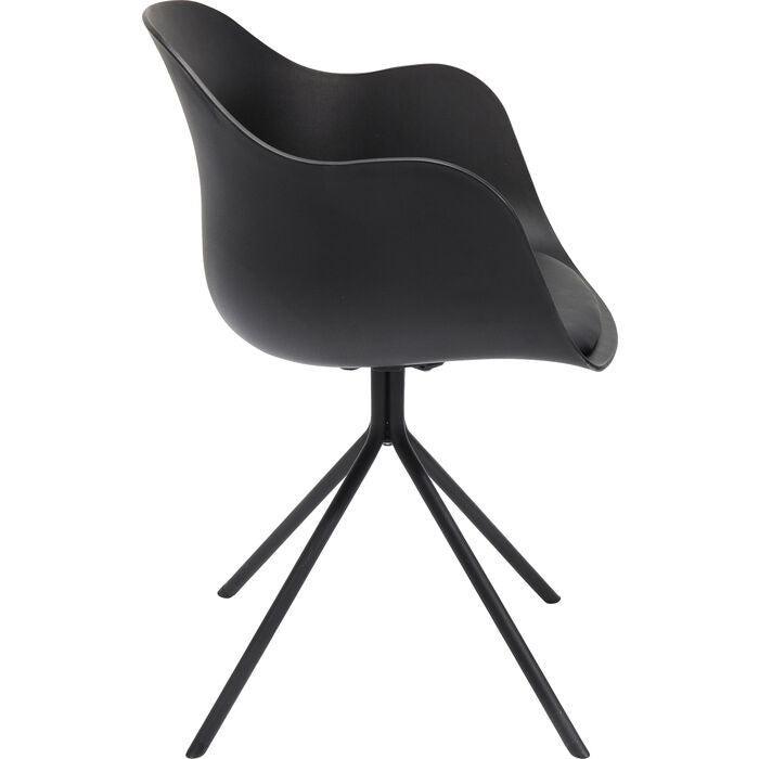 Bel Air Black Chair with Armrest