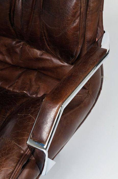 Cigar Brown Leather Lounge Office Chair