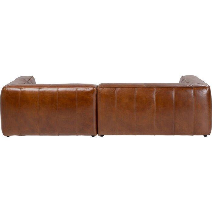 Cubetto Brown Leather Corner Sofa