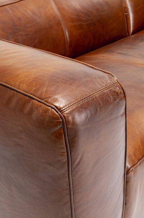 Cubetto Brown Leather Corner Sofa