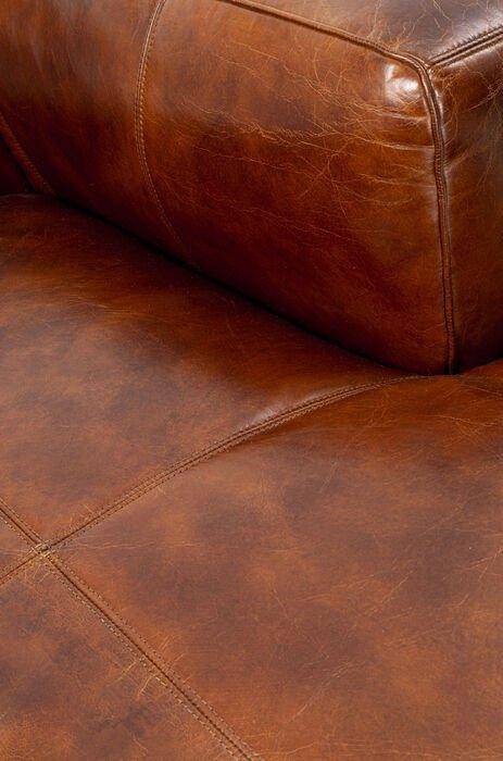 Cubetto Brown Leather Corner Sofa