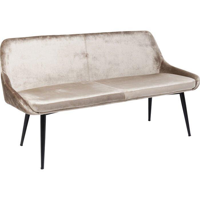 East Side Beige Velvet Bench