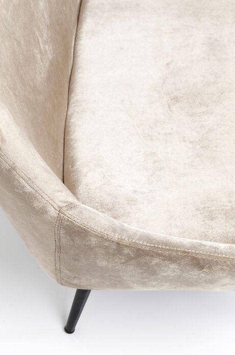 East Side Beige Velvet Bench