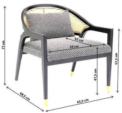 Horizon Black Wooden Armchair