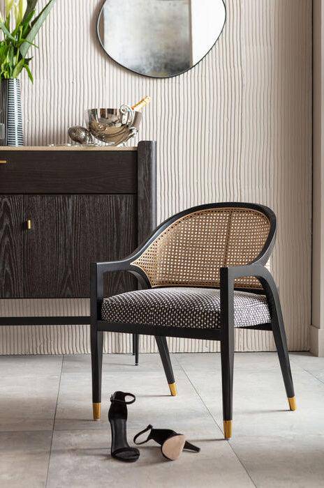 Horizon Black Wooden Armchair