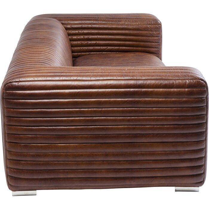 Malibu Brown Leather 3 Seater Sofa