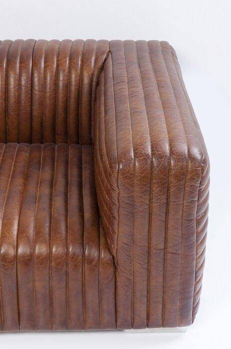 Malibu Brown Leather 3 Seater Sofa