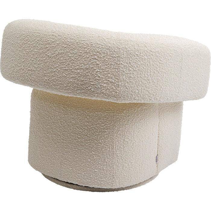 Maye Cream Boucle Swivel Armchair