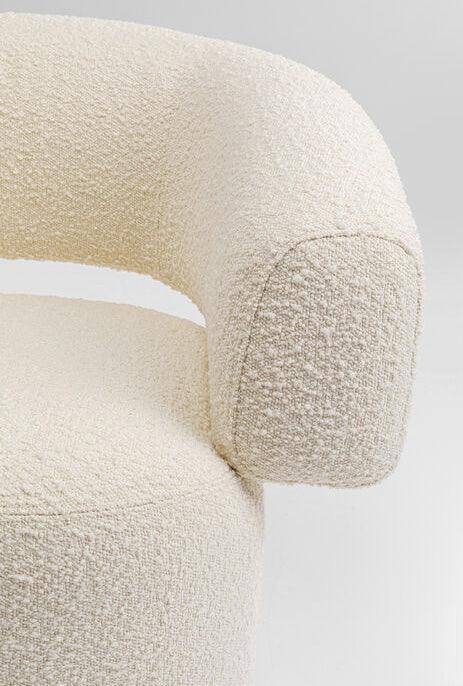 Maye Cream Boucle Swivel Armchair