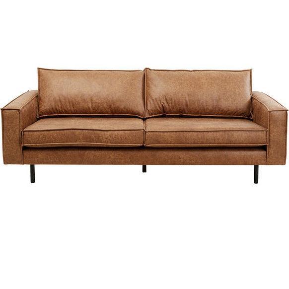Neo Brown Leather 2 Seater Sofa