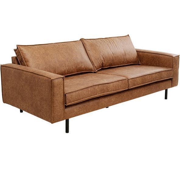 Neo Brown Leather 2 Seater Sofa