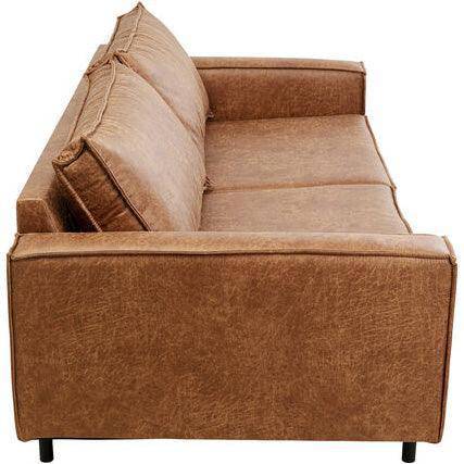 Neo Brown Leather 2 Seater Sofa