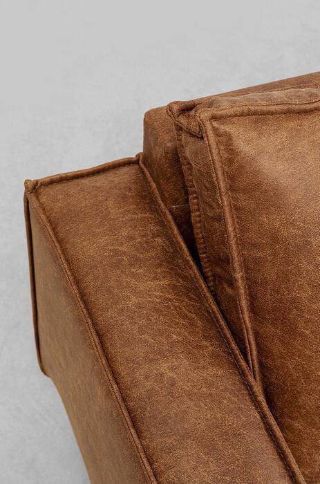 Neo Brown Leather 2 Seater Sofa