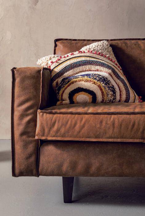 Neo Brown Leather 2 Seater Sofa