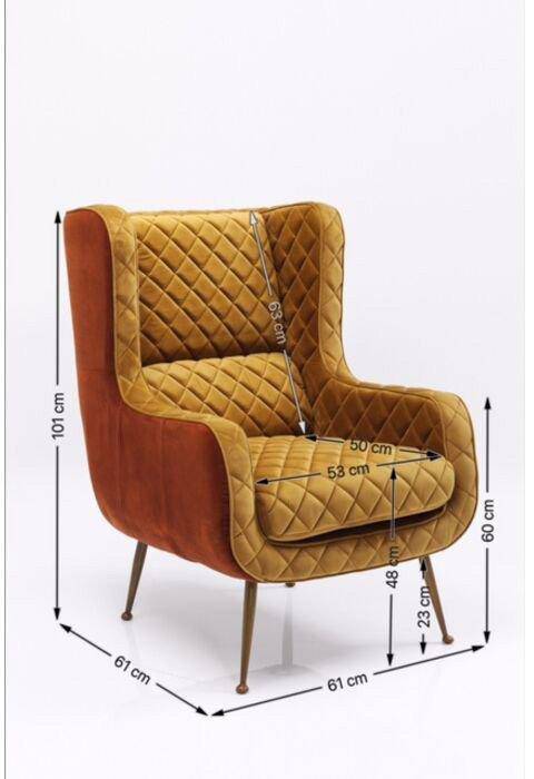 Noona Curry Diamond Stitiching Armchair