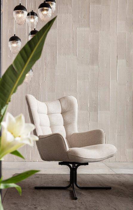 Oscar Cream Swivel Armchair