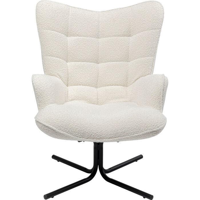 Oscar Cream Boucle Swivel Armchair